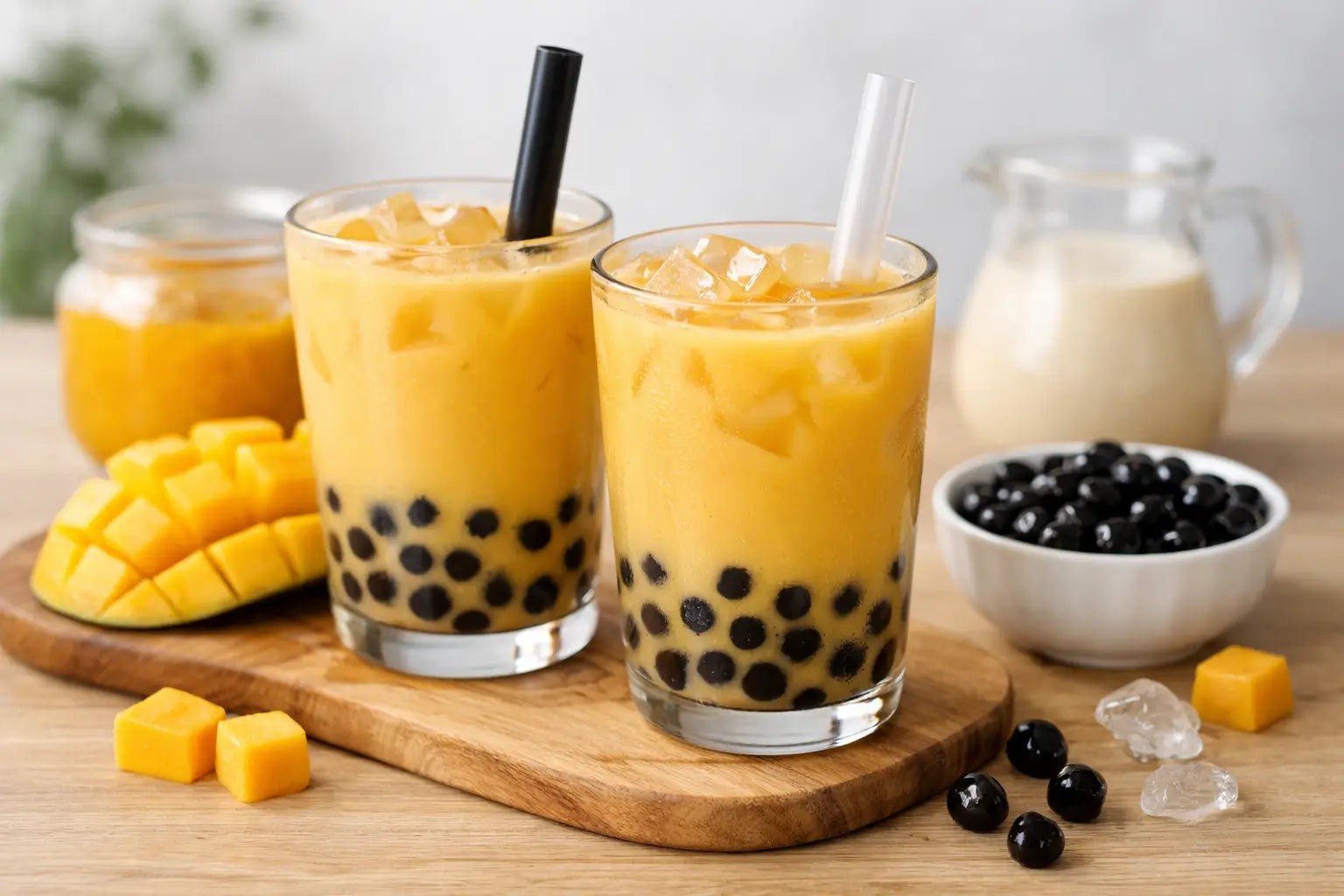 How to Make Mango Bubble Tea at Home