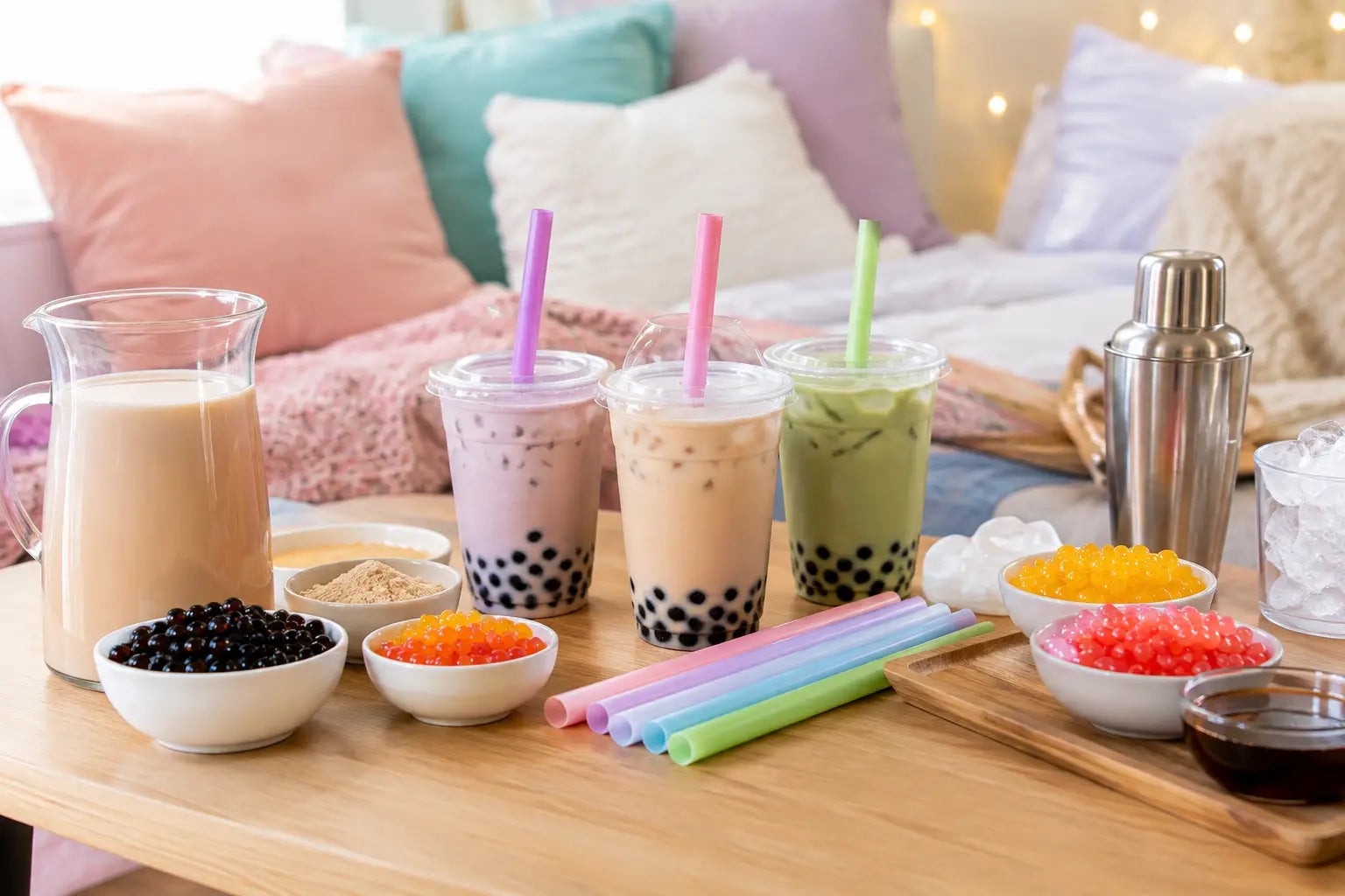 A Bubble Tea Kit for Sleepovers Guests Love
