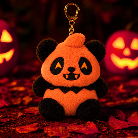 PRE-ORDER: Jack-O'-Panda Plushie Keyring