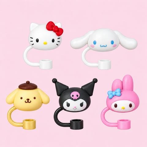 PRE ORDER: Hello Kitty and Friends Straw Toppers – Set of 5