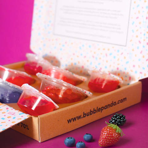 bubble tea home kit berries and cherries