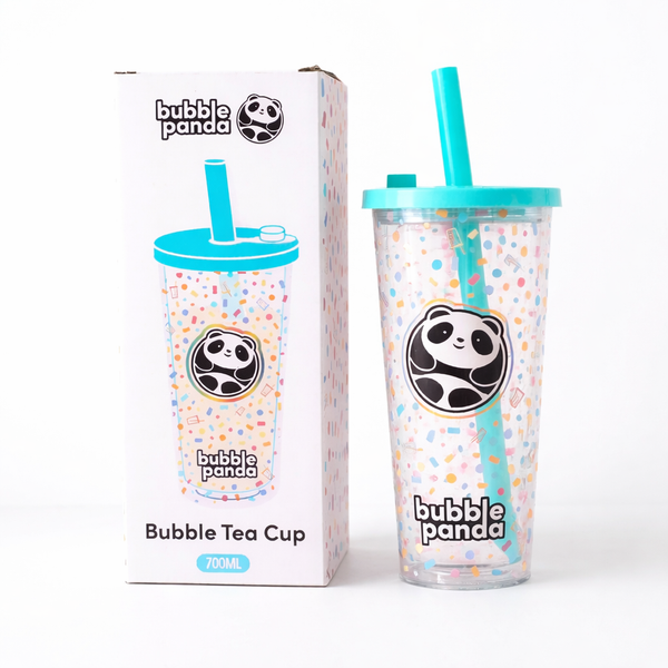 Bubble Panda Cup & Straw Set