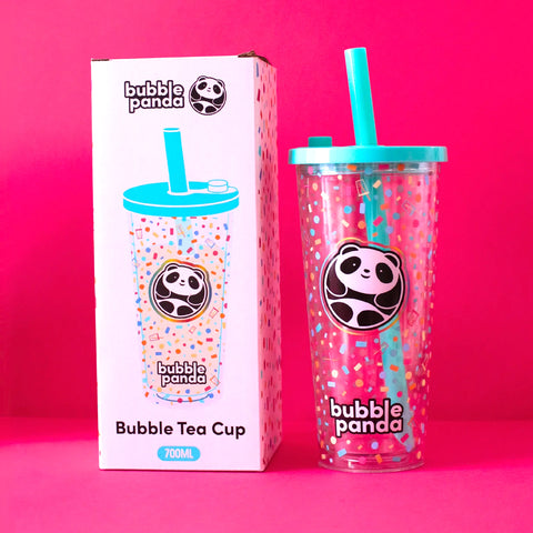 Bubble Panda Cup & Straw Set